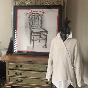 NWT VINCE  Cashmere/Wool Blend Cardigan Sweater in Cream  Size L